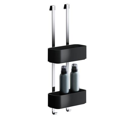 Geesa Frame Doucherek hangend dubbel 25cm Zwart / Chroom 918902-02-06