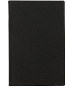 Smythson carnet en cuir grainé - Noir