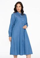 Yoek Blouse-jurk CHAMBRAY | Blauw | Maat 58/60