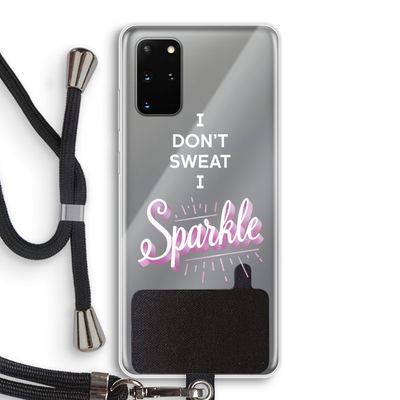 Sparkle quote: Samsung Galaxy S20 Plus Transparant Hoesje met koord