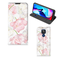 Motorola Moto G9 Play Smart Cover Lovely Flowers - thumbnail