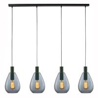 Freelight Hanglamp Dorato 4 lichts L120 cm zwart