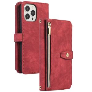 Xiaomi Redmi Note 10 Pro hoesje - Bookcase - Koord - Pasjeshouder - Portemonnee - Kunstleer - Rood