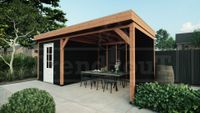 Tijdelijk 15% korting | Trendhout Buitenverblijf Casa 610x330 cm - Combinatie 2- Plat dak- Hout- Trendhout
