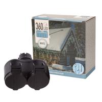 Bellatio Decorations Ijpegelverlichting lichtsnoer - totaal 24 meter - 720 leds - warm wit