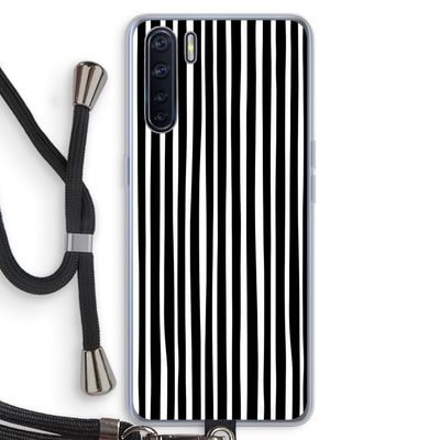 Stripes: Oppo A91 Transparant Hoesje met koord