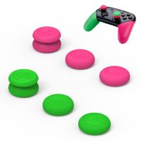 Linker + rechter gamepad Rocker Cap-knop cover voor NS Pro/PS4 (groen + rood)