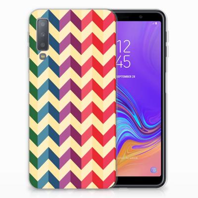 Samsung Galaxy A7 (2018) | TPU bumper | Zigzag Multi Color Samsung Galaxy A7 (2018) | TPU bumper | Zigzag Multi Color