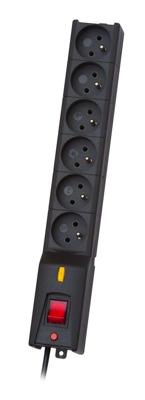 LESTAR LX 610 G-A, surge protector, 1.5m, black Zwart 6 AC-uitgang(en) 230 V 1,5 m