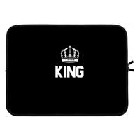 King zwart: Laptop sleeve 15 inch - thumbnail