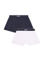 BOSS Kidswear lot de 2 boxers à bande logo - Bleu