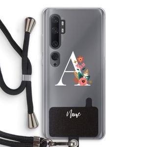 Pink Bouquet: Xiaomi Mi Note 10 Transparant Hoesje met koord