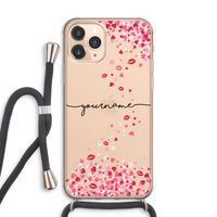 Hartjes en kusjes: iPhone 11 Pro Max Transparant Hoesje met koord