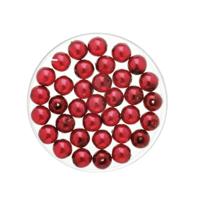 Hobby/knutsel Boheemse glaskralen - 100x stuks - rood - 6 mm - sieraden maken