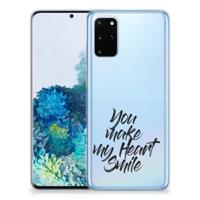 Samsung Galaxy S20 Plus | Siliconen hoesje | met naam Heart Smile