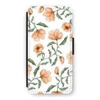 Peachy flowers: iPhone 12 Pro Flip Hoesje