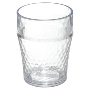 Secret de Gourmet Onbreekbare drinkbekers - gehamerd kunststof - transparant - 11 cm - 400 ml   -