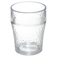 Secret de Gourmet Onbreekbare drinkbekers - gehamerd kunststof - transparant - 11 cm - 400 ml   - - thumbnail