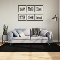 VidaXL Vloerkleed huarte laagpolig zacht wasbaar 140x200 cm zwart