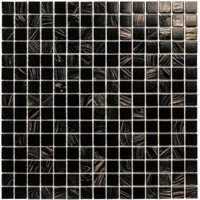 The Mosaic Factory Amsterdam Mozaiek Tegel Vierkant - Zwart en Goud mix Glas Goud Serie 322x322 mm