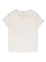 Brunello Cucinelli Kids t-shirt en coton à sequins - Tons neutres - thumbnail