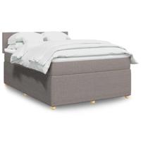 Boxspring met matras stof taupe 140x190 cm