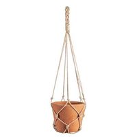 Bloempot hangend Tijm - rood - terracotta - 55xø17,5 cm - Leen Bakker