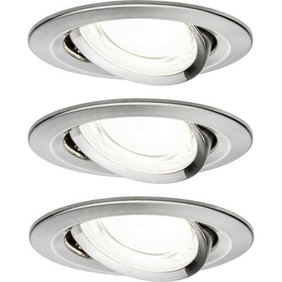 Paulmann 92456 Nova Coin LED-inbouwlamp Set van 3 stuks LED 2.8 W IJzer (geborsteld)