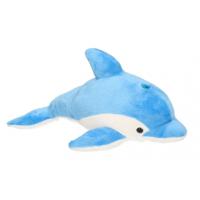 Pluche dolfijn knuffel - blauw - 33 cm - Zeedieren dolfijnen - Dierenknuffels