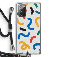 Illustratieve pop 2: Samsung Galaxy Note 20 / Note 20 5G Transparant Hoesje met koord Illustratieve pop 2: Samsung Galaxy Note 20 / Note 20 5G Transparant Hoesje met koord