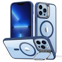 iPhone 13 Pro Max Classic Hybrid Case with Stash Stand (HaloLock) - Clear Blue