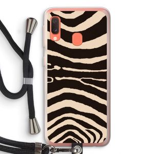Arizona Zebra: Samsung Galaxy A20e Transparant Hoesje met koord