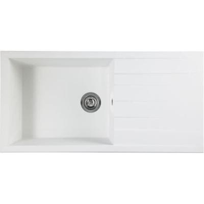 STRADOUR CUBE ingebouwde spoelbak, in SMC WHITE UNI - 17, 1 kom, maat 100 * 50 cm, handmatig afval