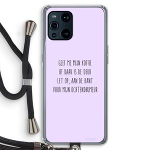 Ochtendhumeur: Oppo Find X3 Pro Transparant Hoesje met koord