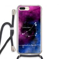Sterrenbeeld - Donker: iPhone 8 Plus Transparant Hoesje met koord
