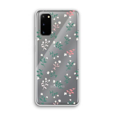 Small white flowers: Samsung Galaxy S20 Transparant Hoesje