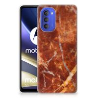 Motorola Moto G51 5G TPU Siliconen Hoesje Marmer Bruin