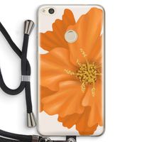 Orange Ellila flower: Huawei Ascend P8 Lite (2017) Transparant Hoesje met koord