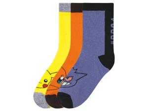 3 paar kindersokken (Pokémon, 23-26)