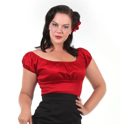 Spanish Peasant Top, Red-XL | 49% korting Spanish Peasant Top, Red-XL | 49% korting