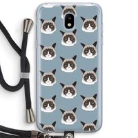 It's a Purrr Case: Samsung Galaxy J5 (2017) Transparant Hoesje met koord