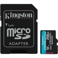 Micro SD geheugenkaart met adapter Kingston CANVAS Go! Plus 256 GB