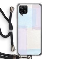 Square pastel: Samsung Galaxy A12 Transparant Hoesje met koord Square pastel: Samsung Galaxy A12 Transparant Hoesje met koord