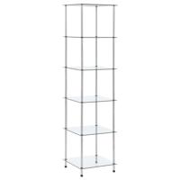 Kastje 6-laags 40x40x160 cm gehard glas transparant