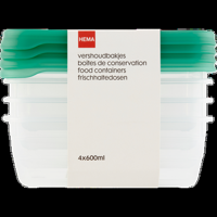HEMA Vershoudbakjes 600ml 4 Stuks bij Jumbo