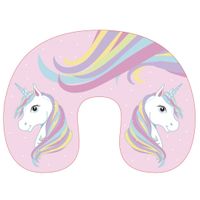 Unicorn nekkussen 43x35cm roze - thumbnail