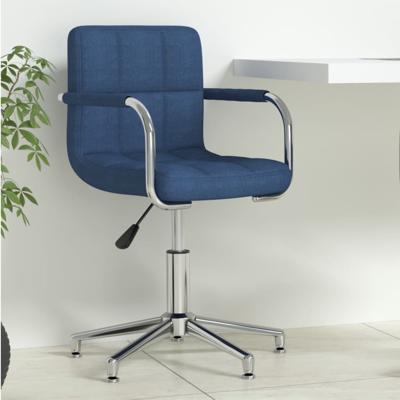 Kantoorstoel draaibaar stof blauw