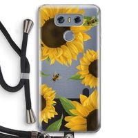 Sunflower and bees: LG G6 Transparant Hoesje met koord