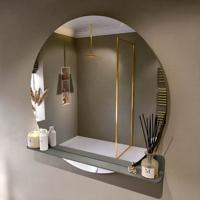 MONDIAZ SPOT spiegel rond 110cm met Spiegelplanchet kleur Smoke. MONDIAZ SPOT spiegel rond 110cm met Spiegelplanchet kleur Smoke.