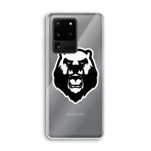 Angry Bear (white): Samsung Galaxy S20 Ultra Transparant Hoesje